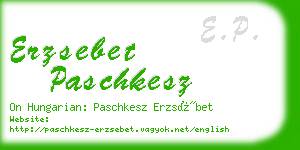 erzsebet paschkesz business card